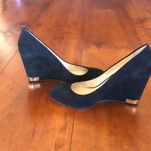 Tory Burch suede wedge ~ black